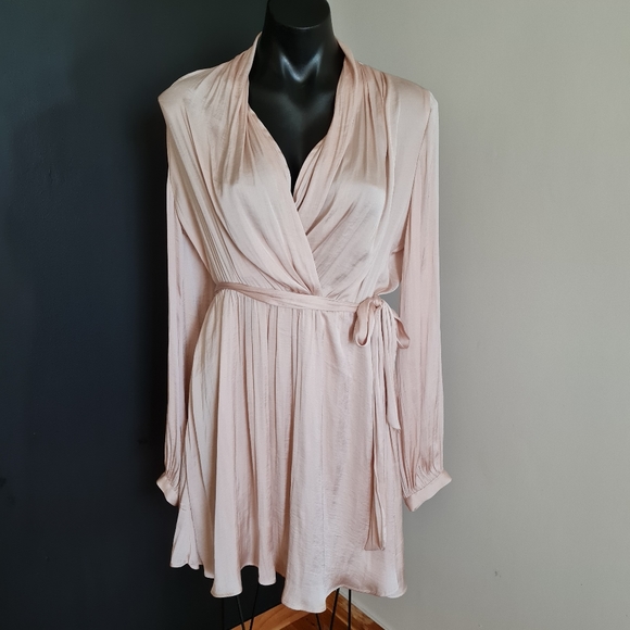 Bardot Dresses & Skirts - Women's size 10 'BARDOT' Gorgeous champagne long sleeve dress - AS NEW